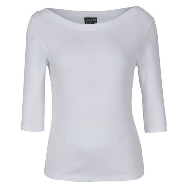 Womens C Of C 3/4 Sleeve Boat Neck Tee Thumbnail