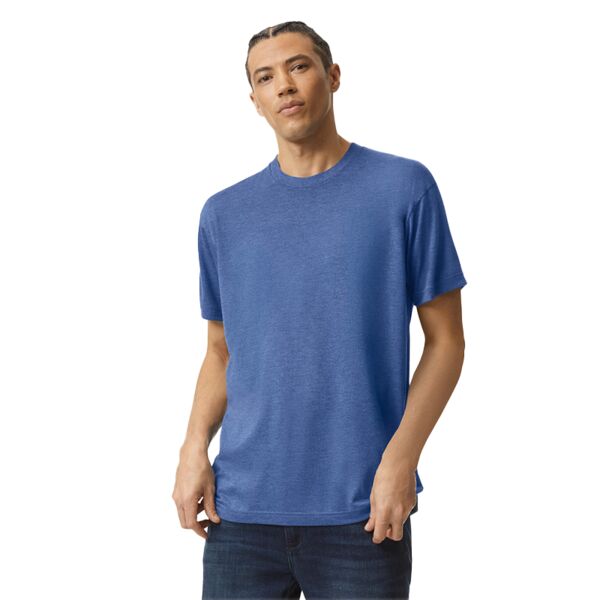 Unisex Tri Blend Track Tee Shirt Thumbnail