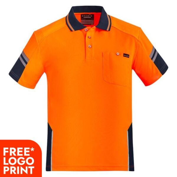 Mens Reinforced Hi Vis Squad Short Sleeve Polo  Thumbnail
