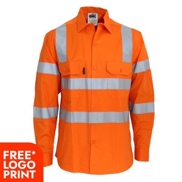 HiVis L/W CSR R/Tape VIC Rail Shirt Long Sleeve Thumbnail